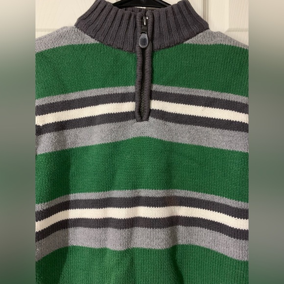 Kids Children’s Place Green Striped Sweater - Picture 2 of 6
